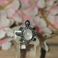 Blue needle turtle ring