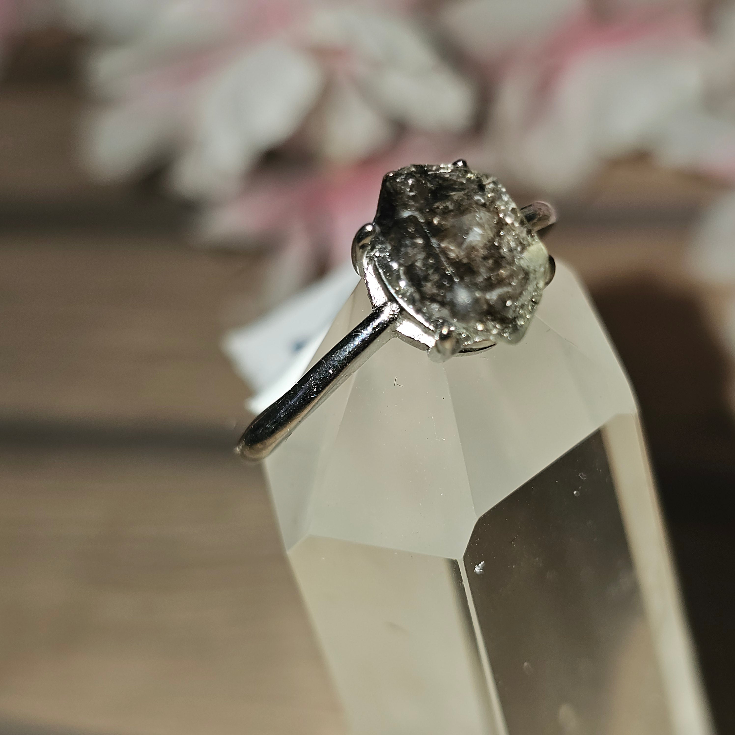 Herkimer dimond ring adjustable