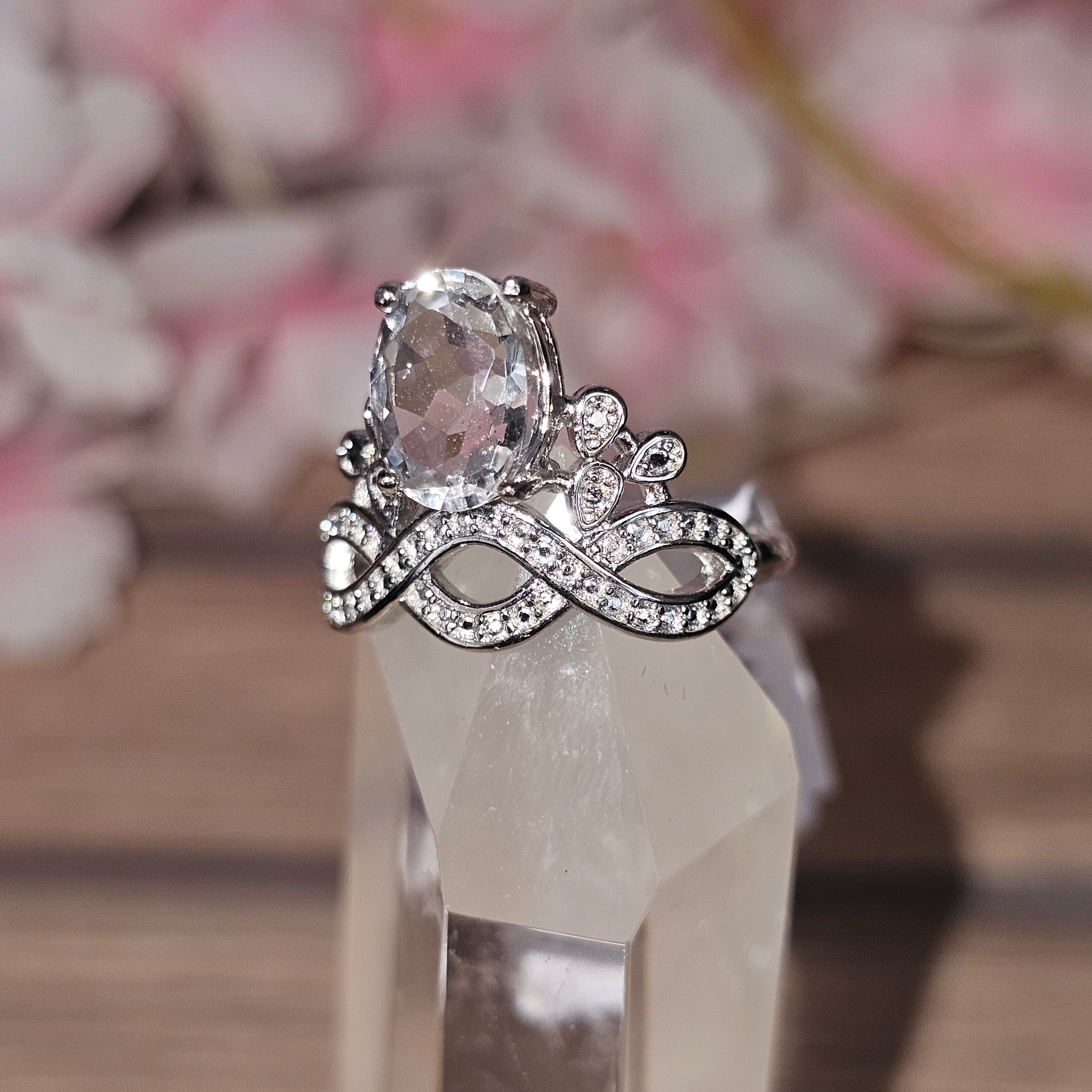 White topaz adjustable