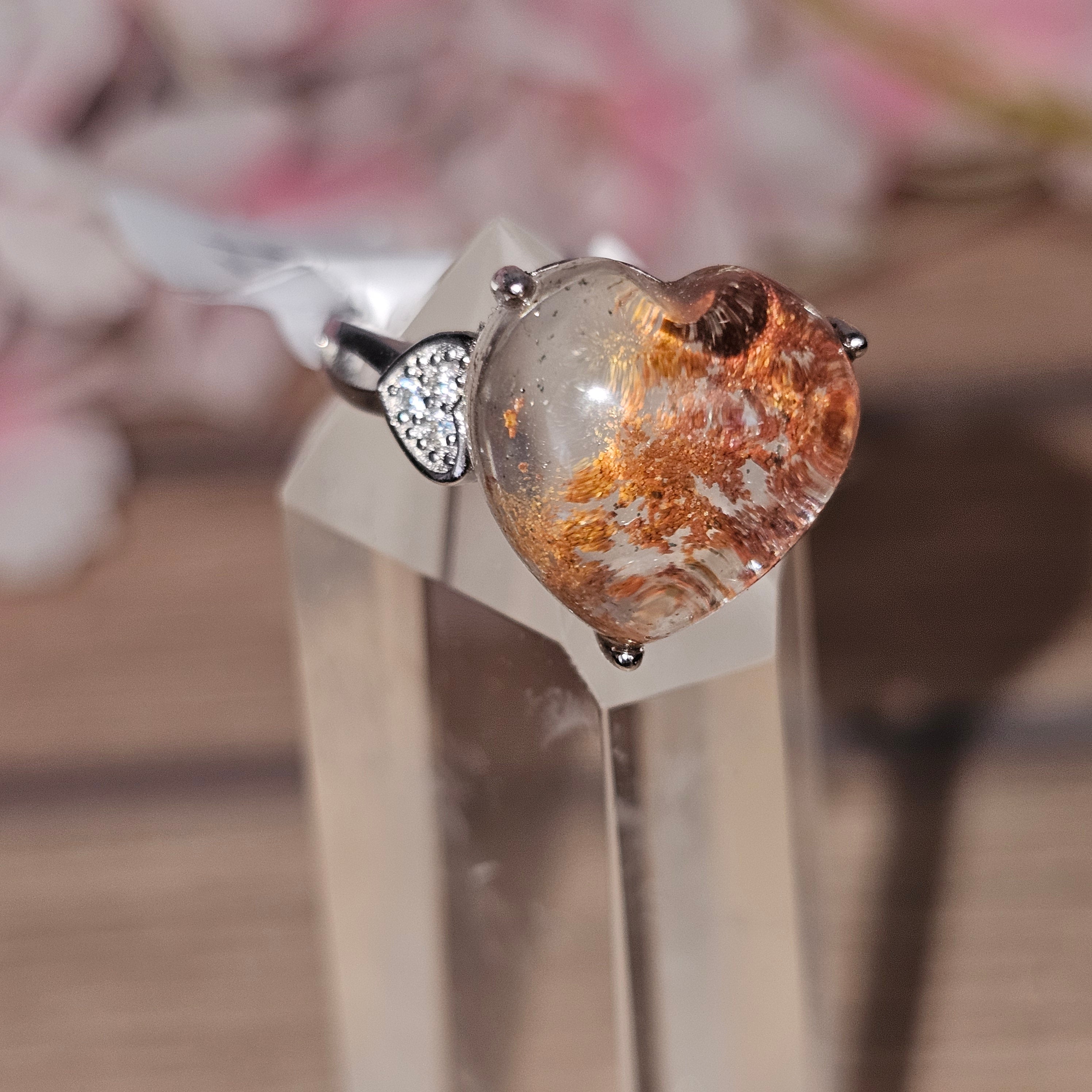 Heart garden quarts ring adjustable