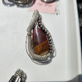 Hand wrapped pendent Ocean jasper