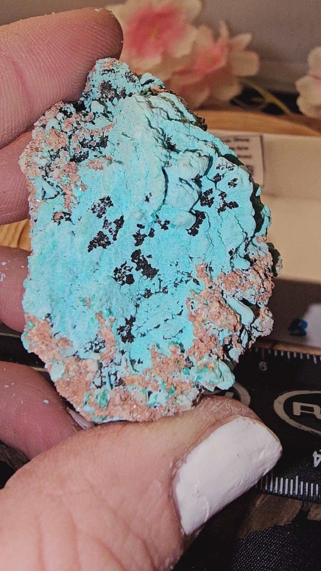 Chrysocolla With Malachite Gems 38B
