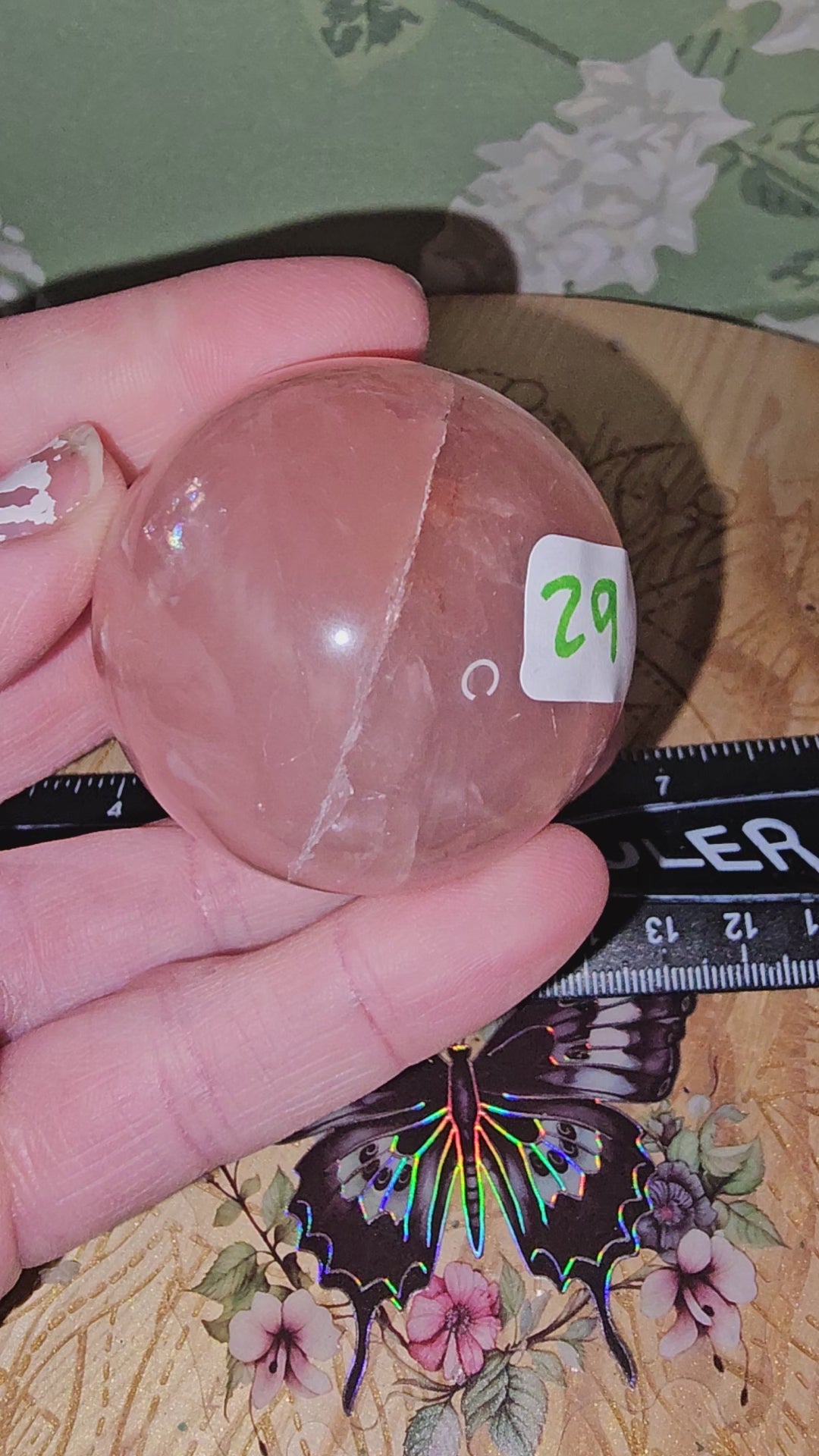Firequartz sphere with starflash 29