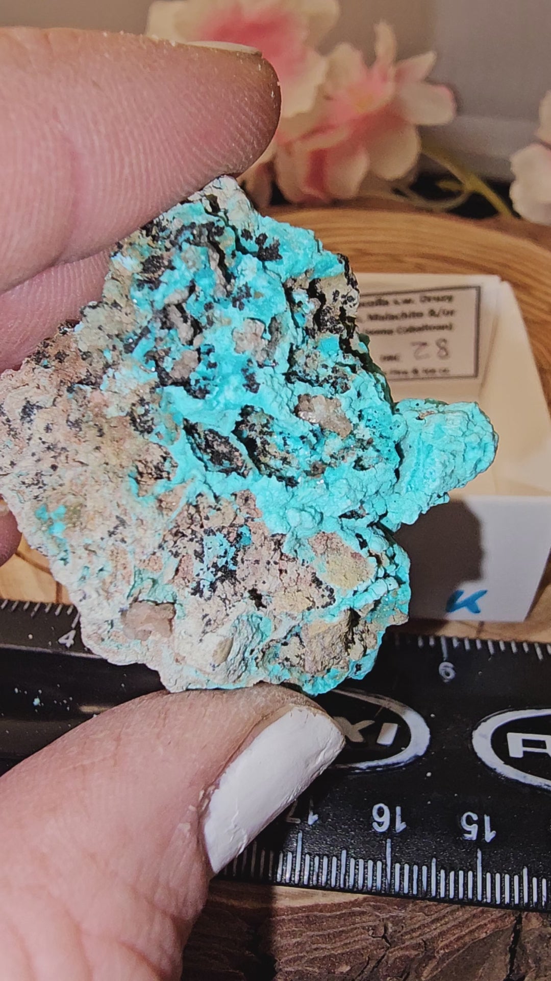 Chrysocolla specimen with malachite inclusions 28K