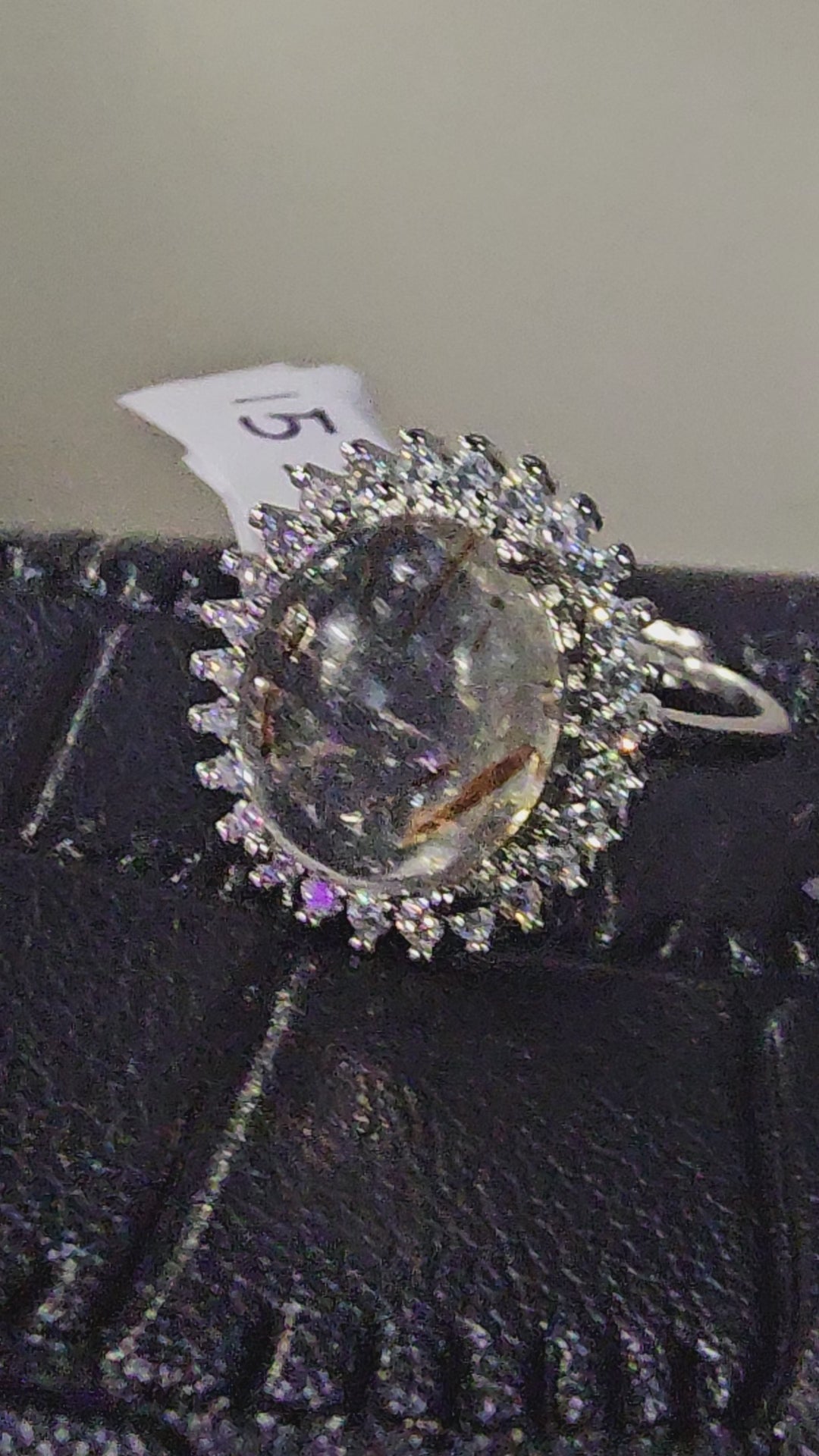 Rutile quartz ring 15D