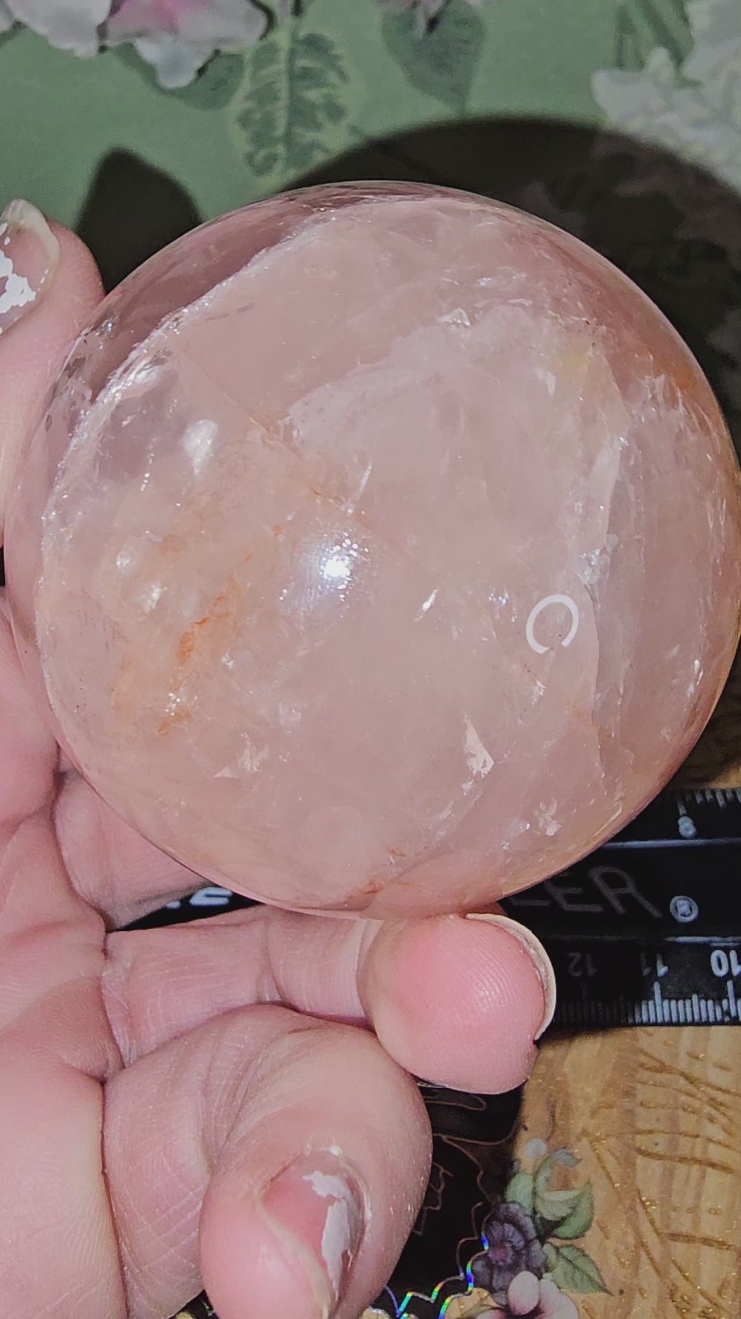 Firequartz sphere with starflash