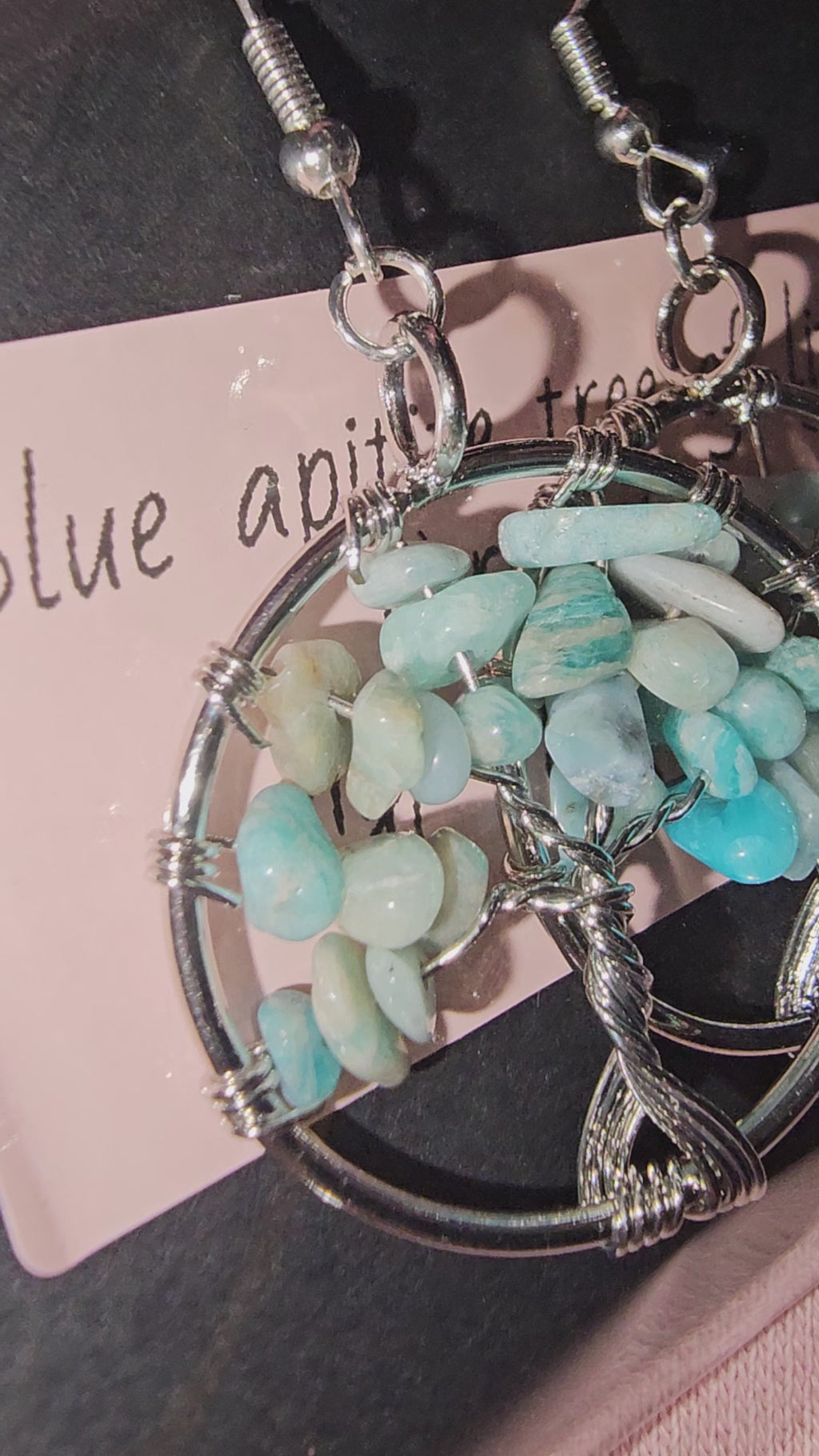 Amazonite tree of life earrings