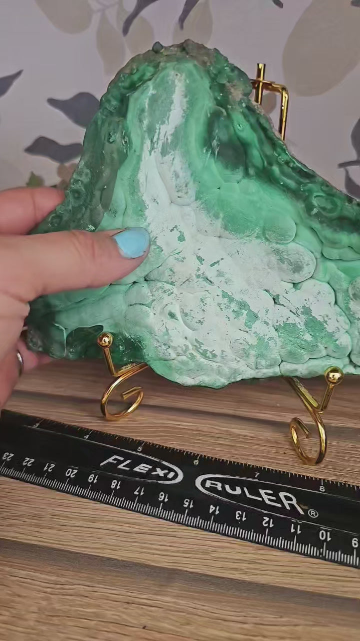 Malachite chrysocolla slab