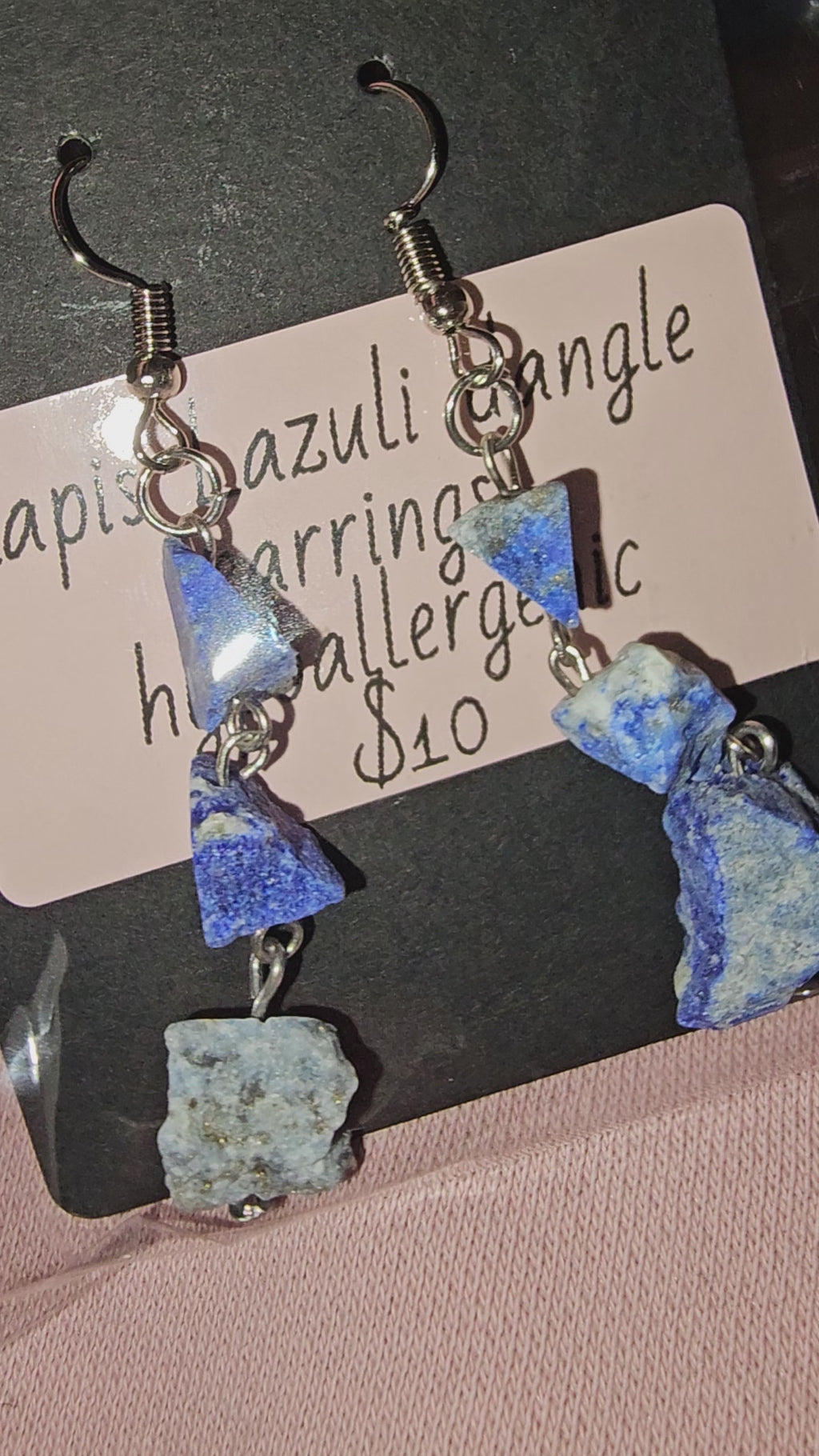 Lapis lazuli dangle earrings