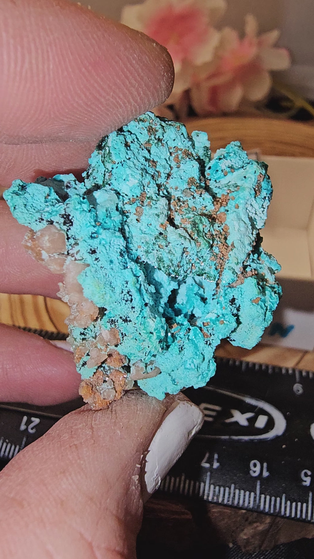 Chrysocolla specimen with malachite inclusions 28N