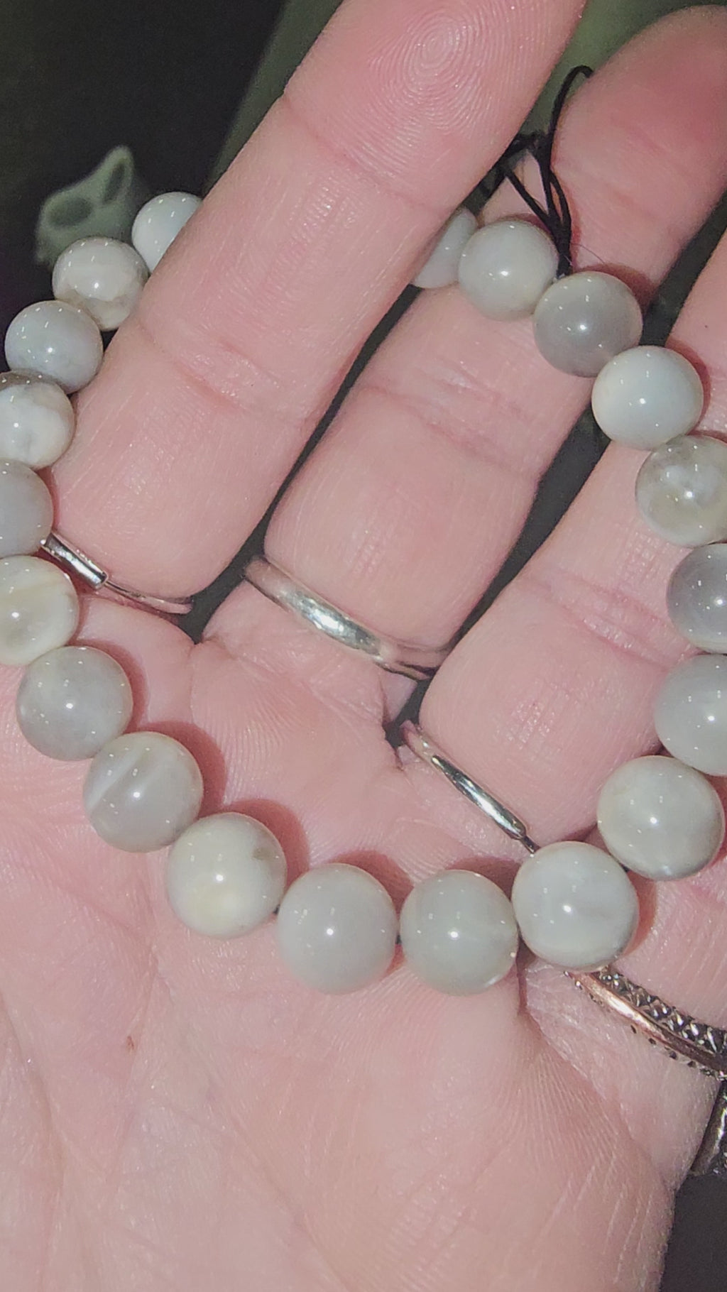 Grey moonstone bracelet