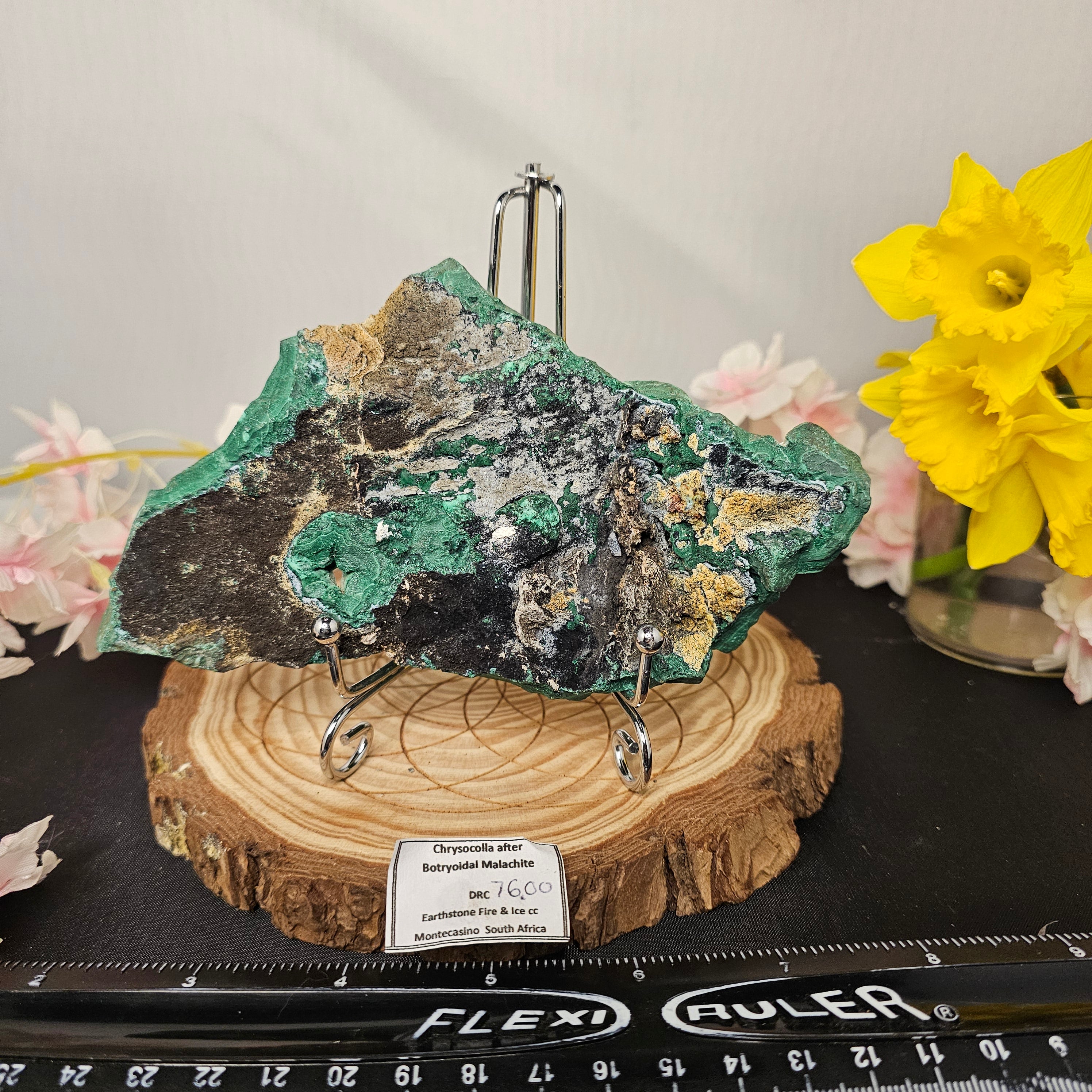 Botryoidal Malachite/Chrysocolla Slab 76