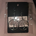 Rose quartz tree of life earrings
