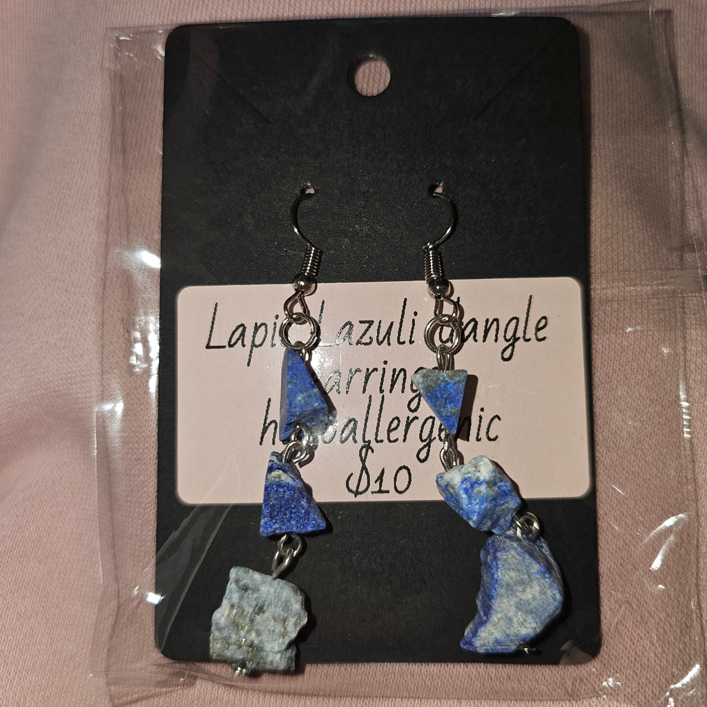 Lapis lazuli dangle earrings