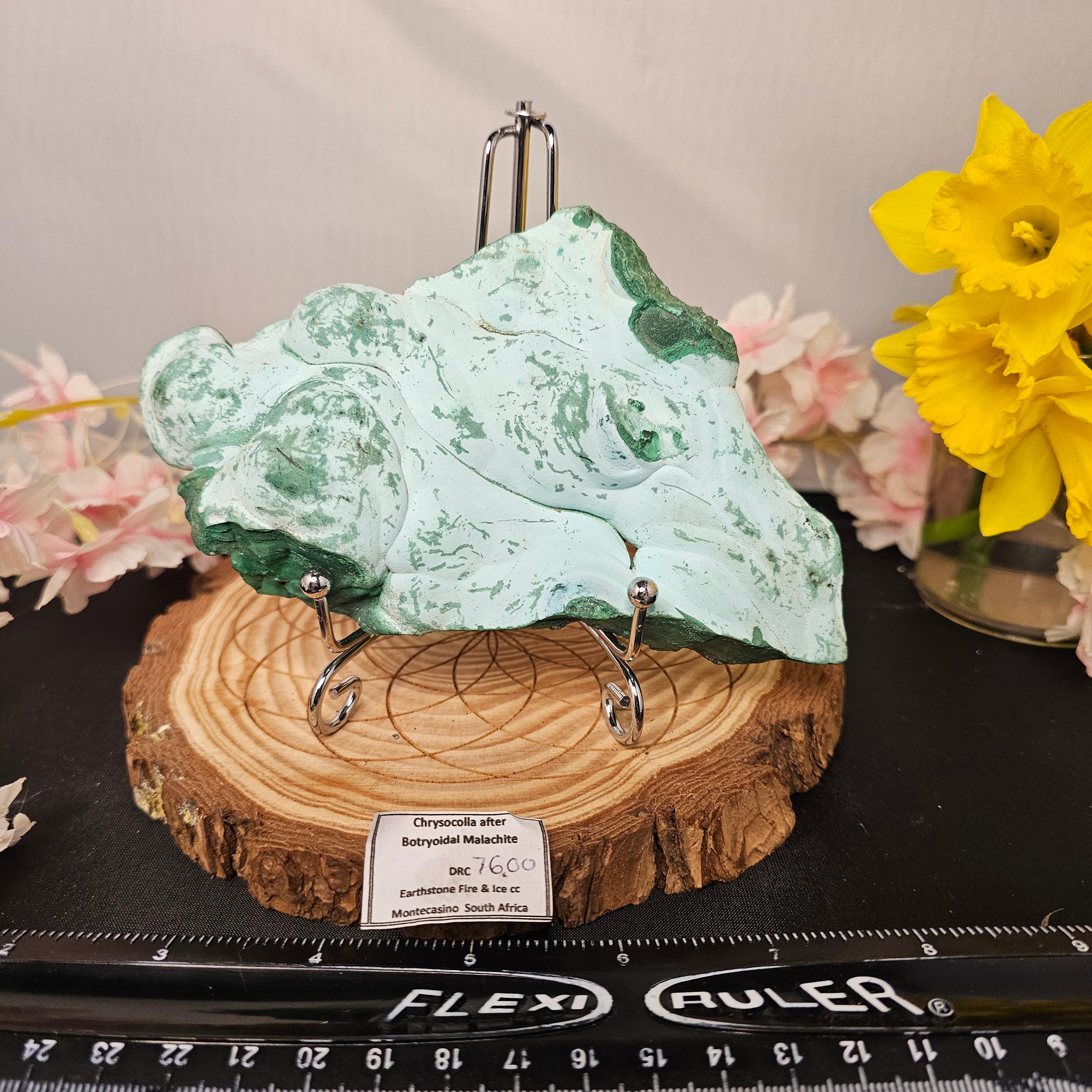 Botryoidal Malachite/Chrysocolla Slab 76