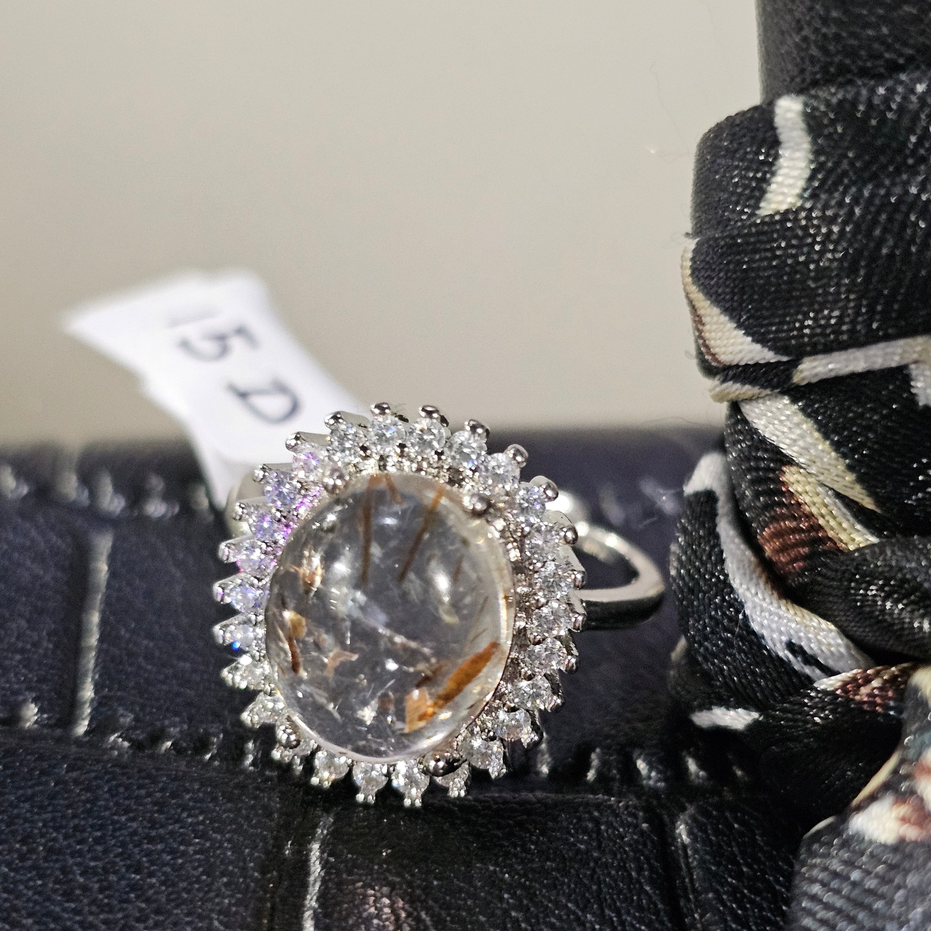 Rutile quartz ring 15D