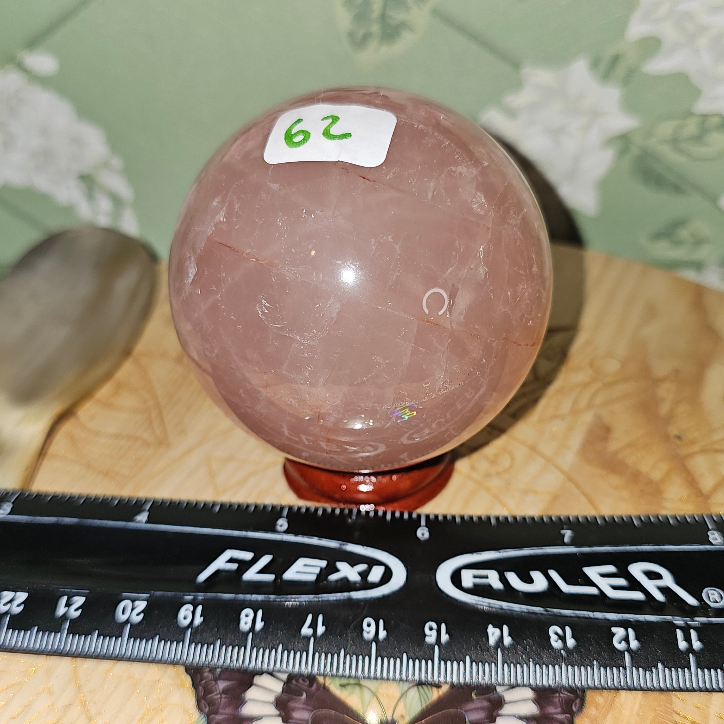 Firequartz sphere with starflash 62
