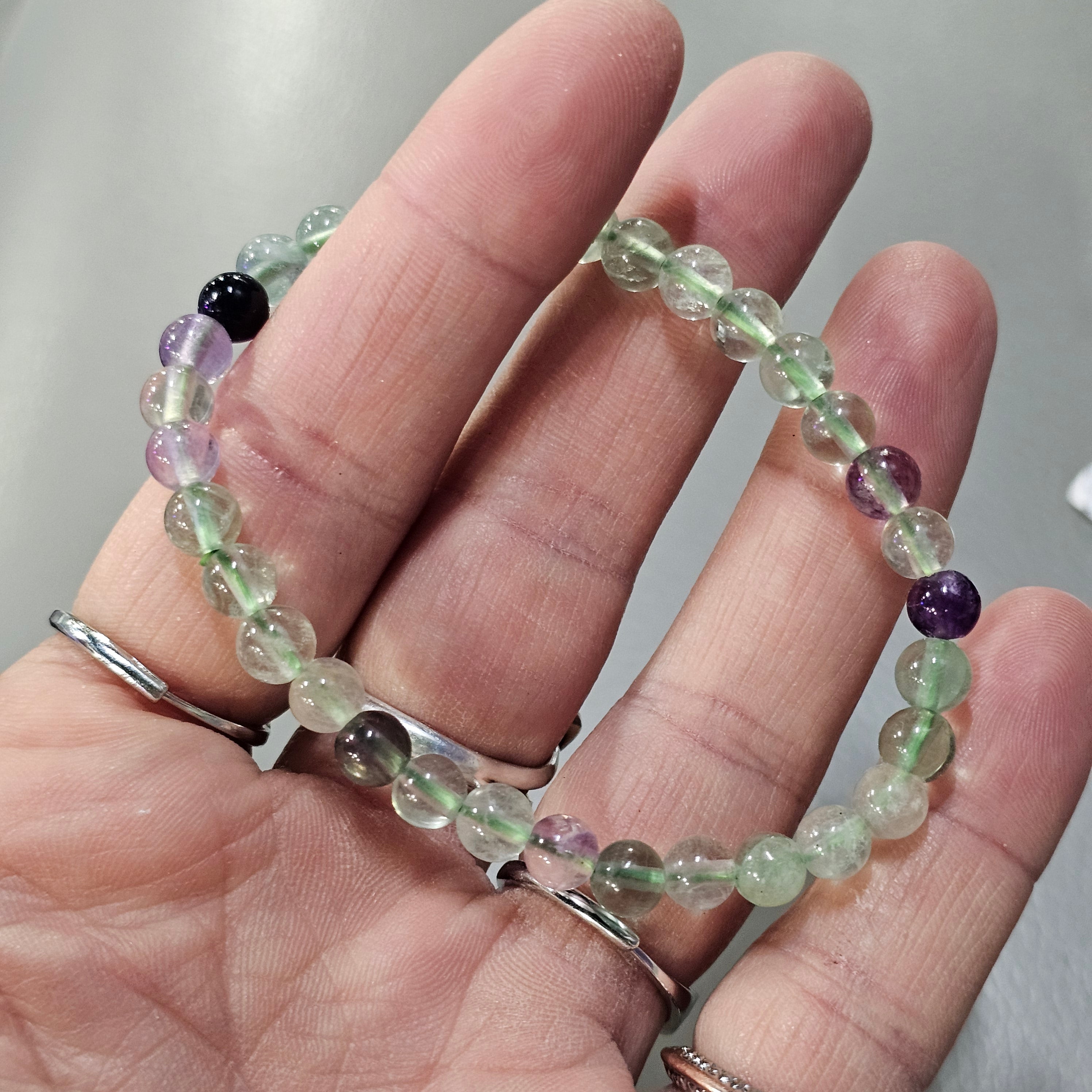 Rainbow fluorite bracelet