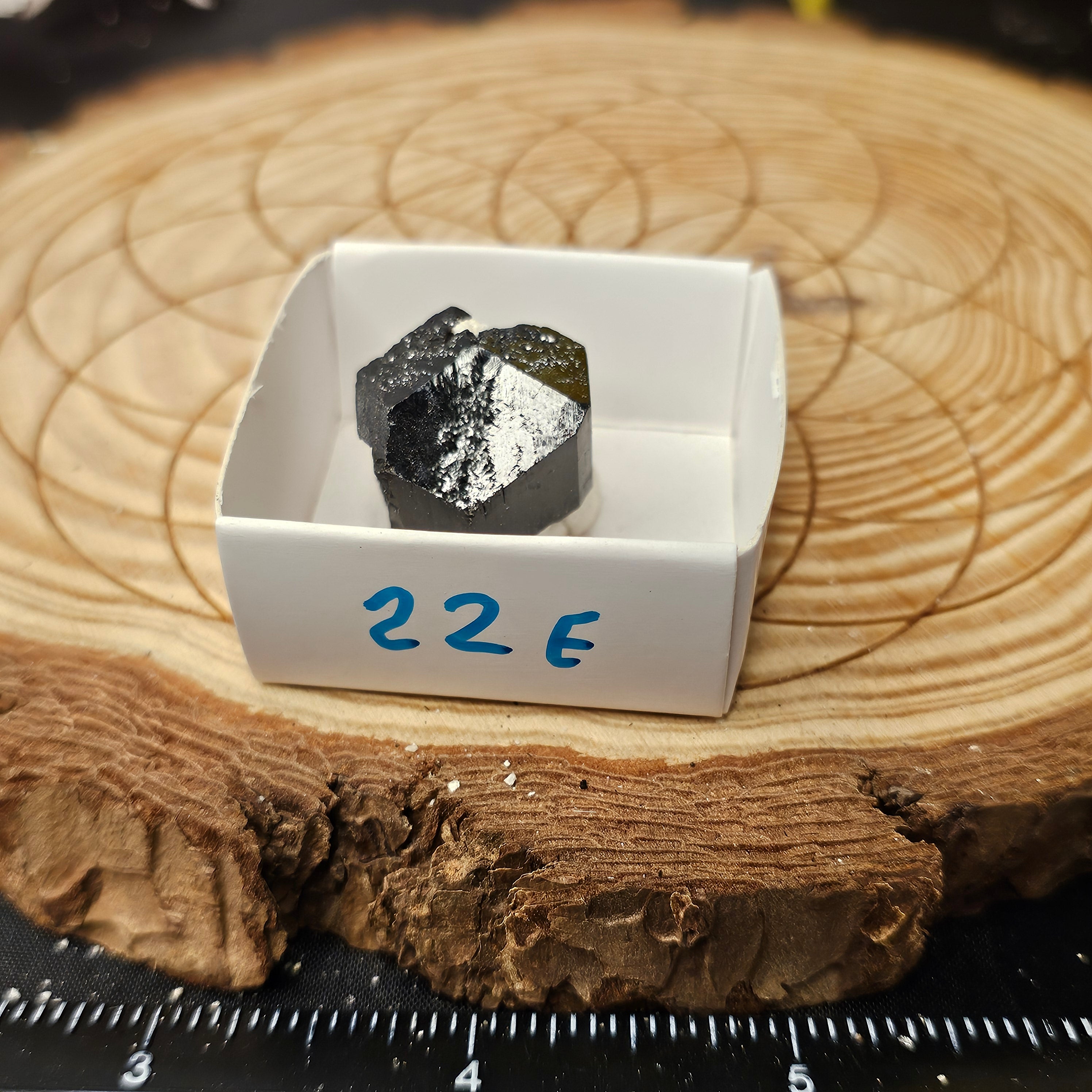 Mercedes Black tourmaline with hyalite opal 22E