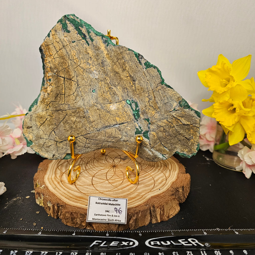 Botryoidal Malachite/Chrysocolla Slab 96