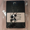 Black obsidian dangle earrings