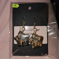 Rhodonite star earrings A