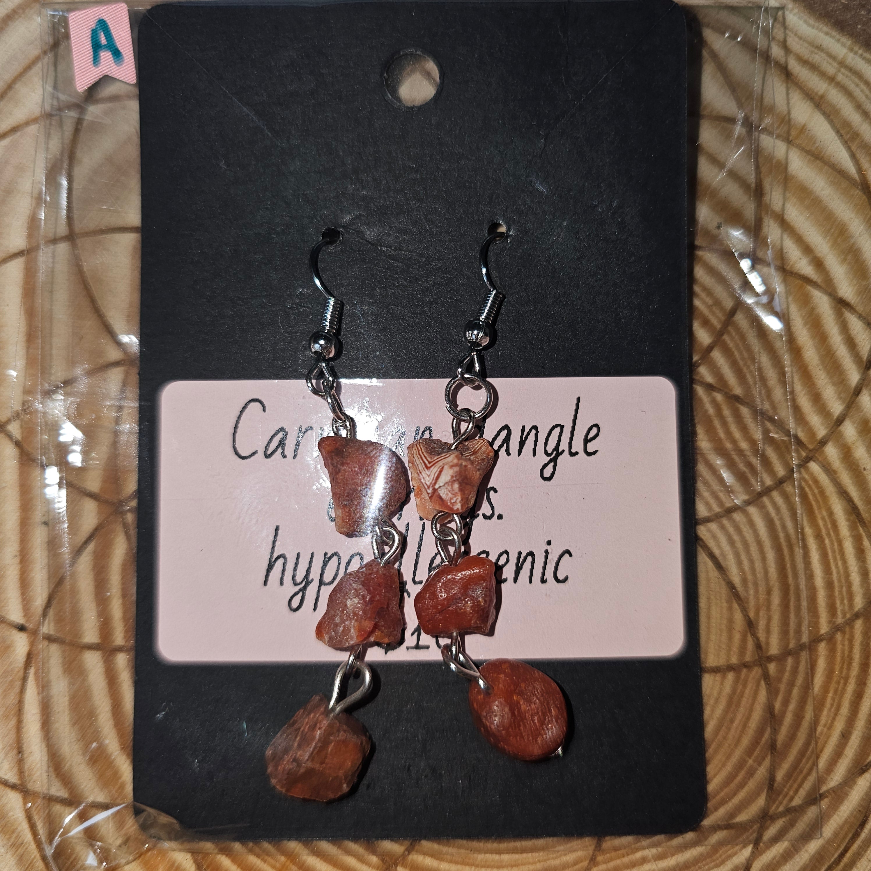 Carnilian danlge earrings