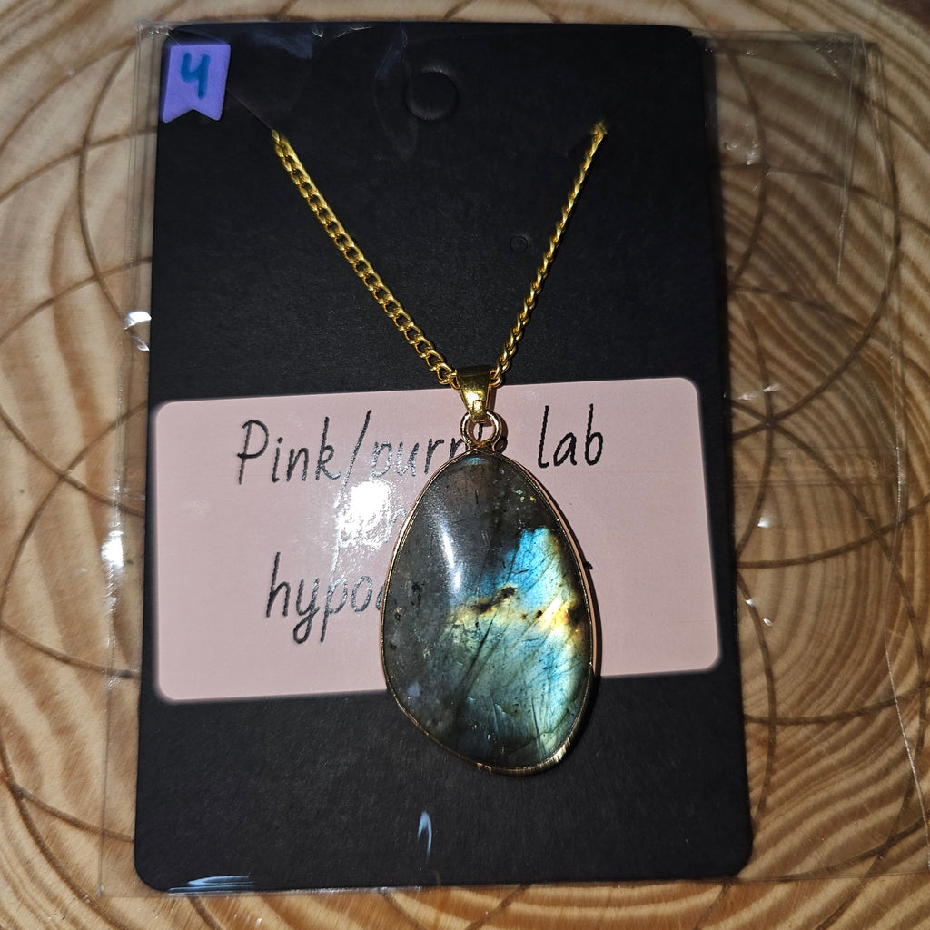 Blue labradorite necklace 4